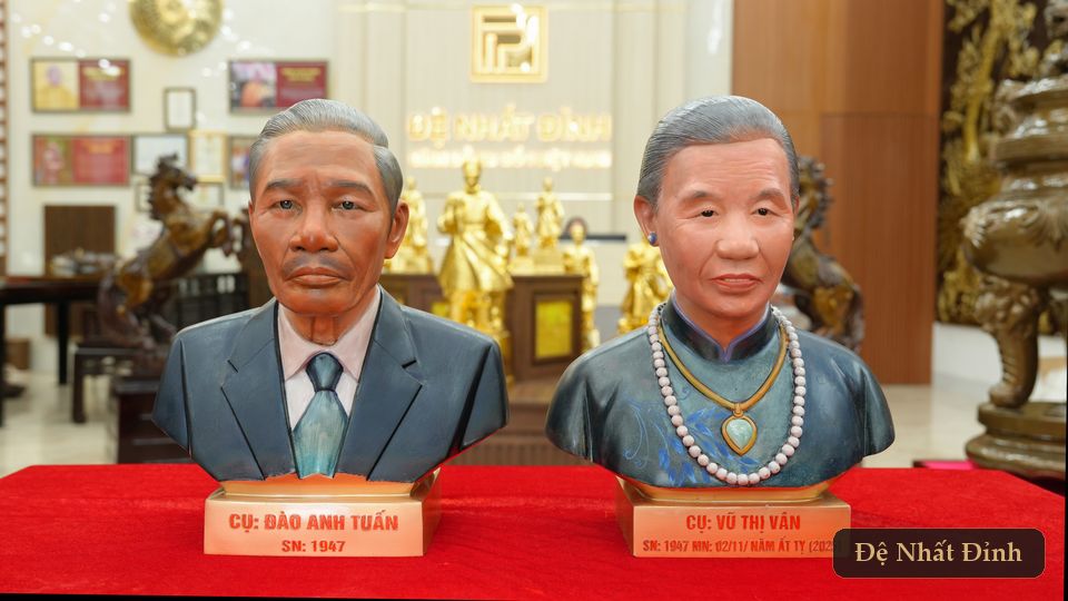Tượng đồng truyền thần vẽ phấn diện
